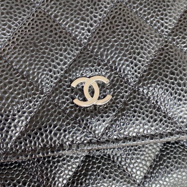 Chanel女包 香奈兒專櫃新版WOC鏈條小包 Chanel經典菱格球紋小牛皮發財包 33814  djc4154